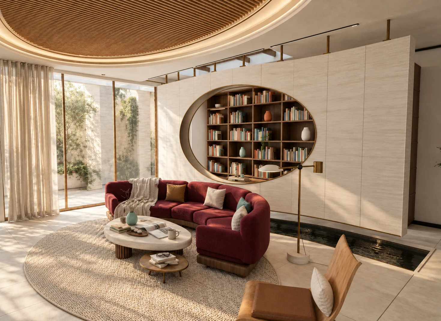 Avelar Residence: Library and Living Room, image 5