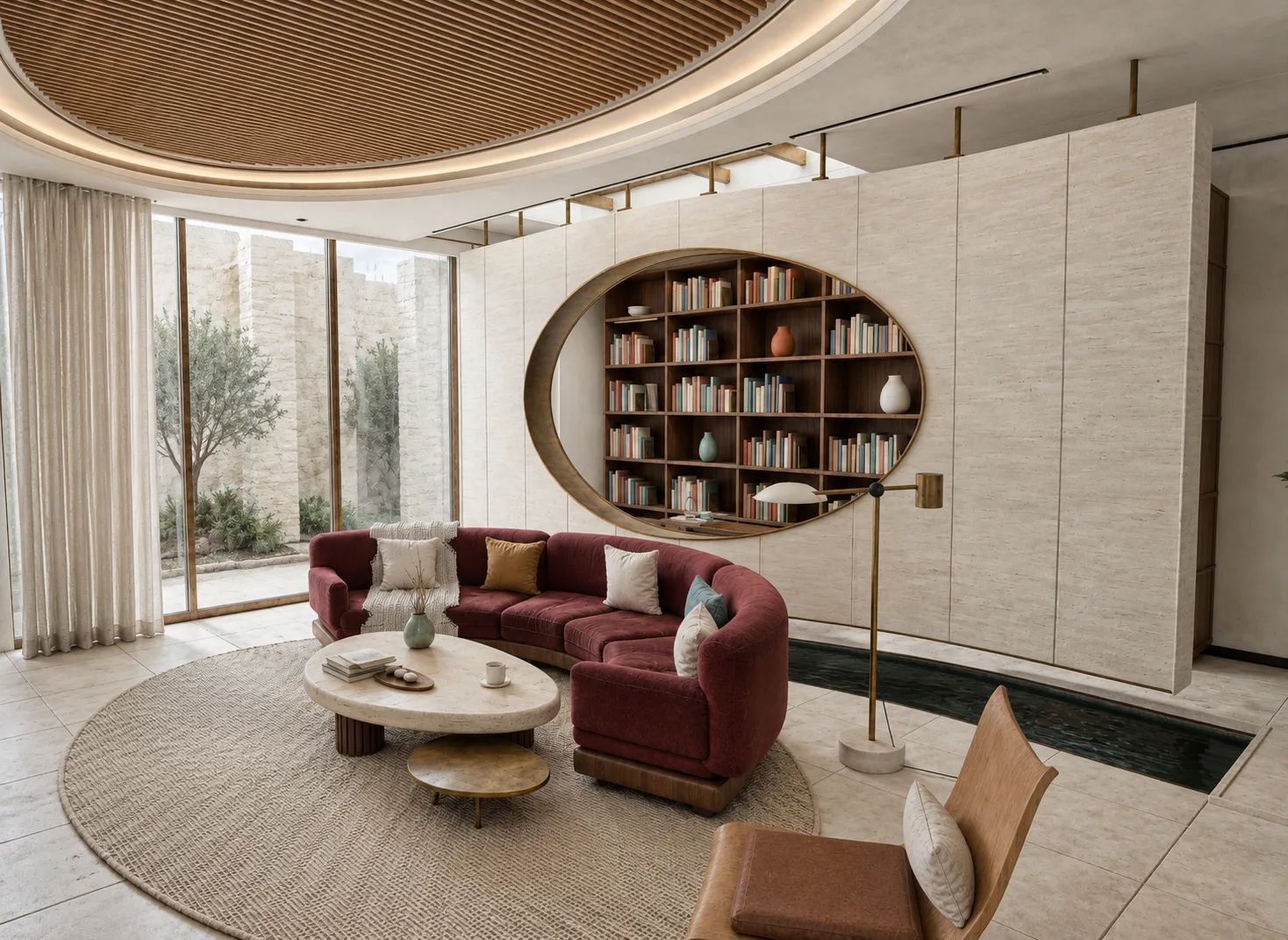Avelar Residence: Library and Living Room, image 6